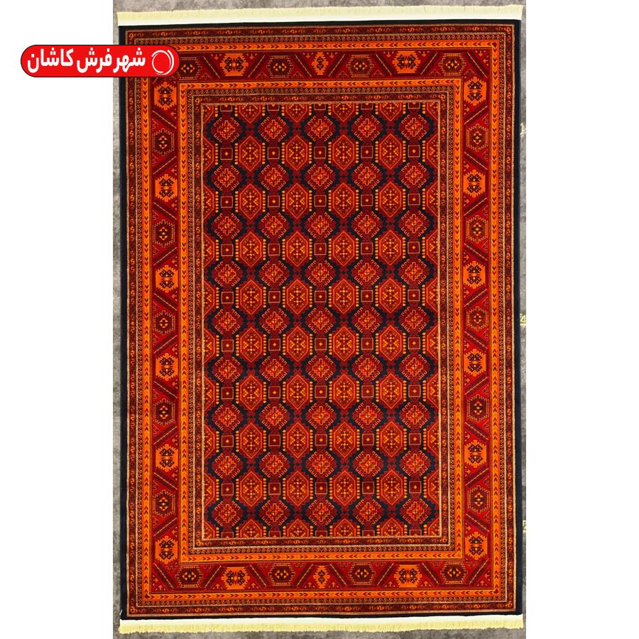 قالیچه 700 شانه طرح بلوچی سرمه ای