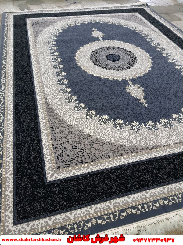 نقشه ساحل دودی فرش مدرن کاشان 700 شانه