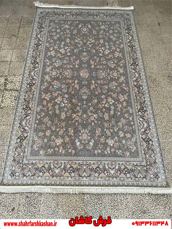 فرش 1200 شانه رنگی افشان شمس نقره ای