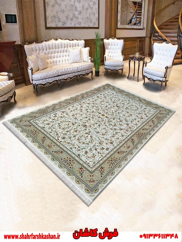 فرش کرم جدید 1200 شانه تراکم 3600 طرح سروناز