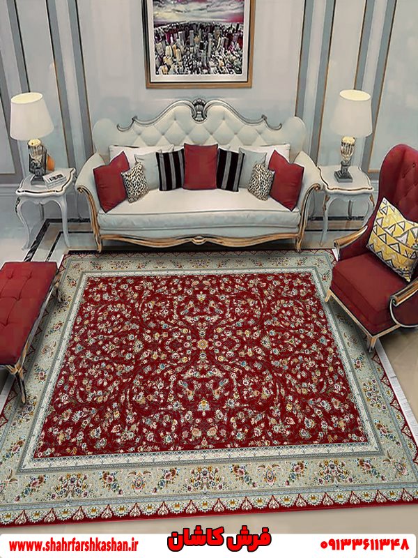 فرش افشان لاکی ماشینی 1200 شانه تراکم 3600 طرح سروناز
